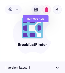  A closeup to Remove App