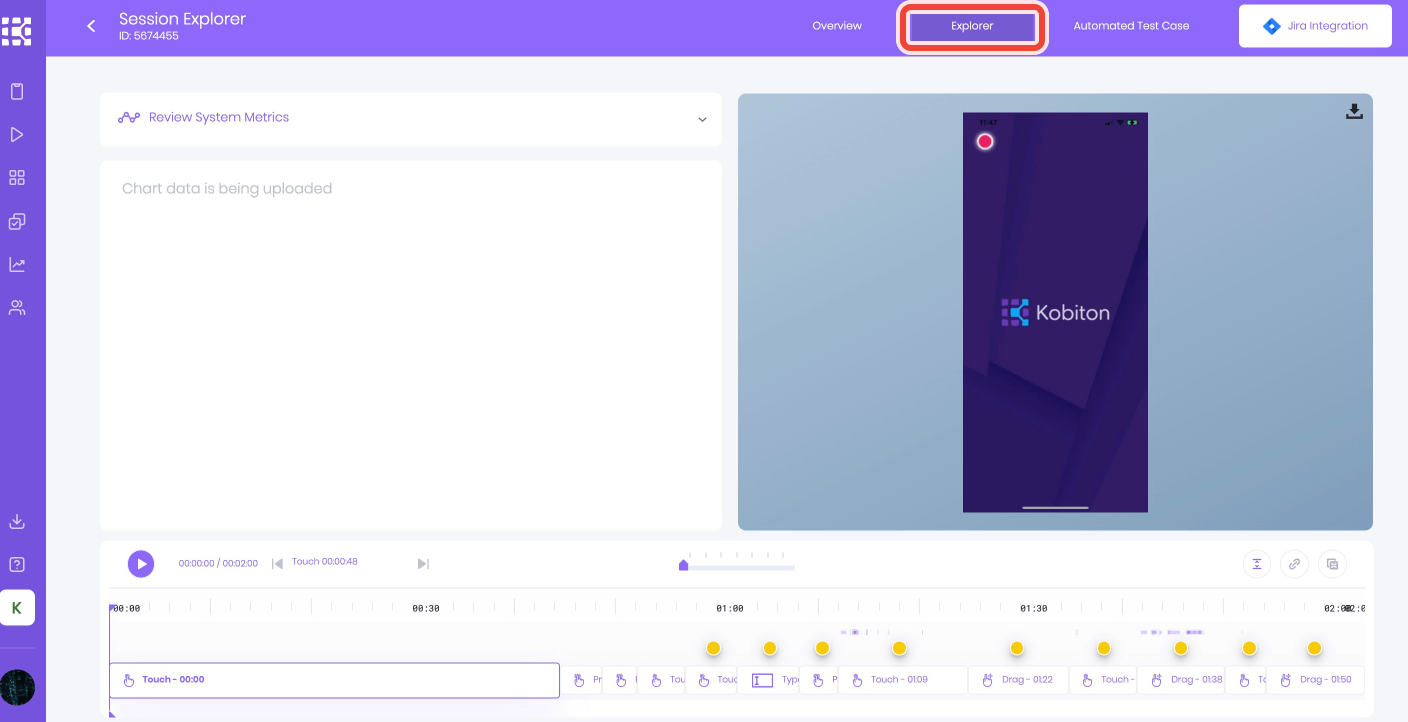 Select Explorer tab