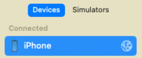 Devices, iphone is connected notification