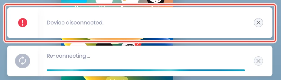 Error message to indicate a terminated status