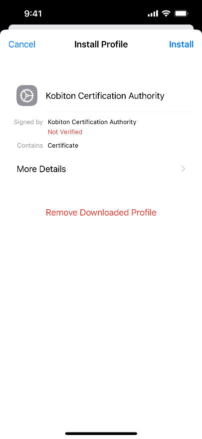 Select Install, then select Done when installation completes