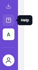 A closeup to the help icon