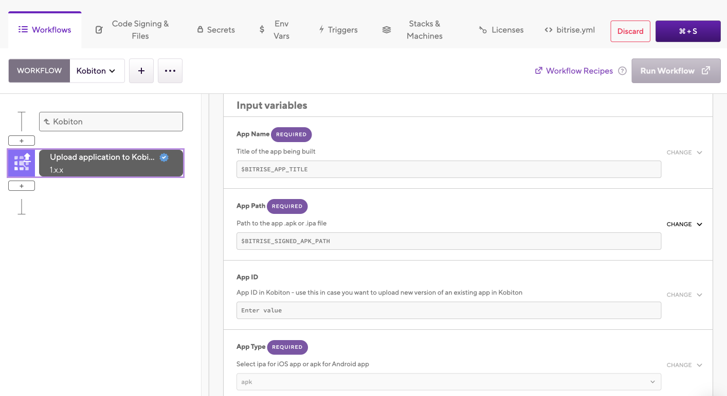 Add to workflow