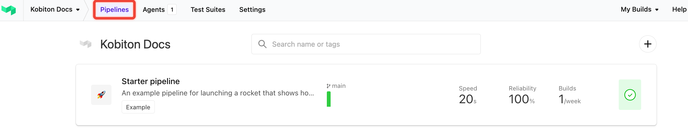 Open BuildKite and select Pipelines