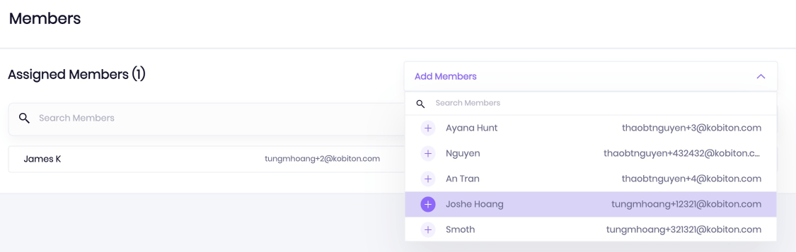Add members to the role