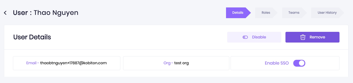 A closeup to remove the user