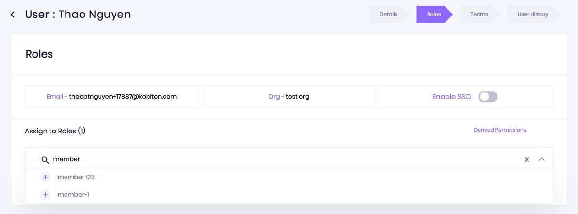Open Roles tab in Users and search for a role