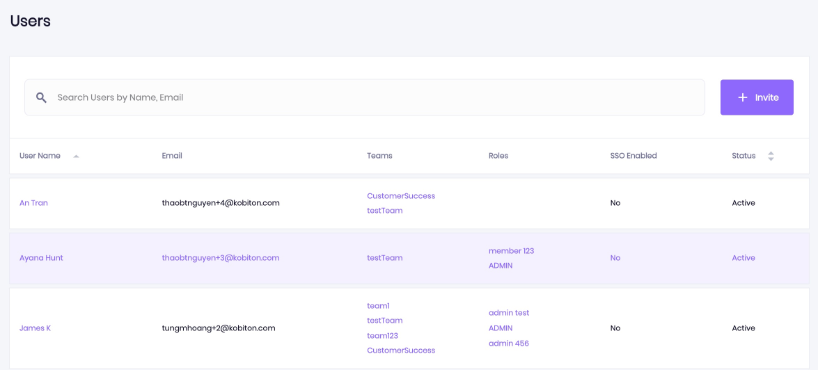 A closeup to select their username