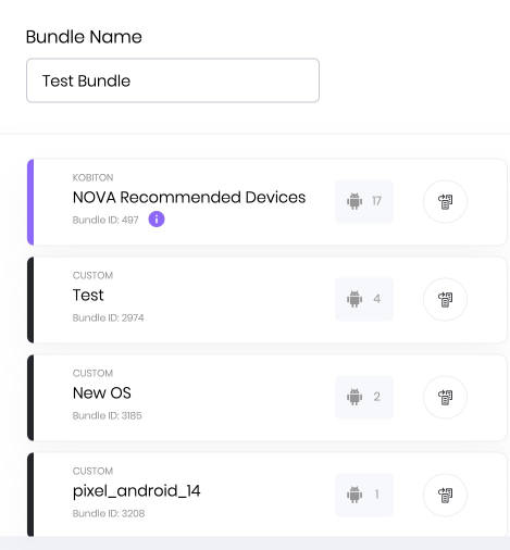 Type New Bundle name field