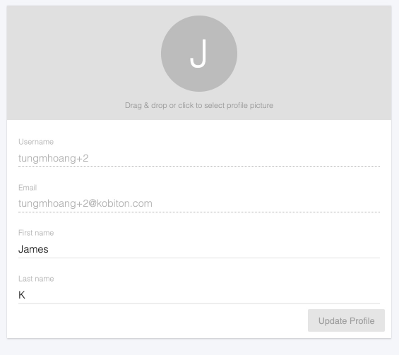 A closeup to Change your name box