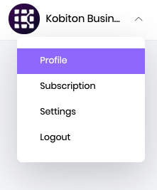 A closeup to Profile option in dropdown