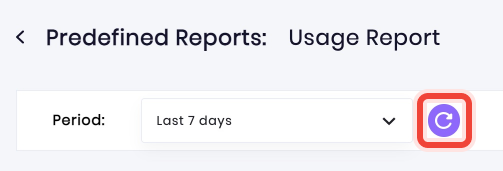 Choose numbers of days and select the Refresh icon