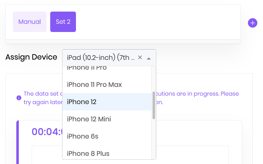 The Assign Device dropdown