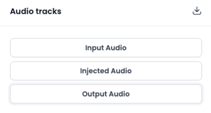 The Download Audio Tracks options in Session Explorer