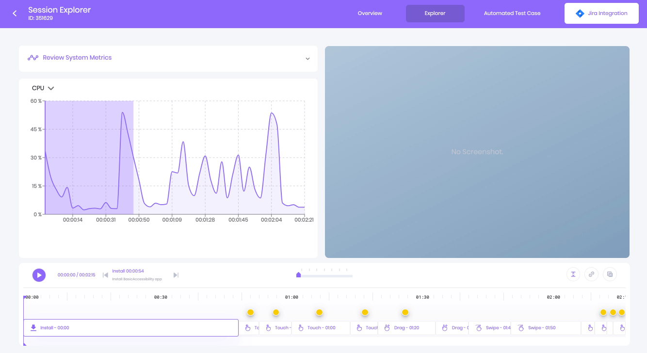 A context to Session Explorer launched