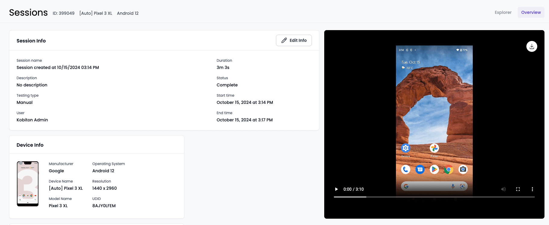 A context to Session Overview