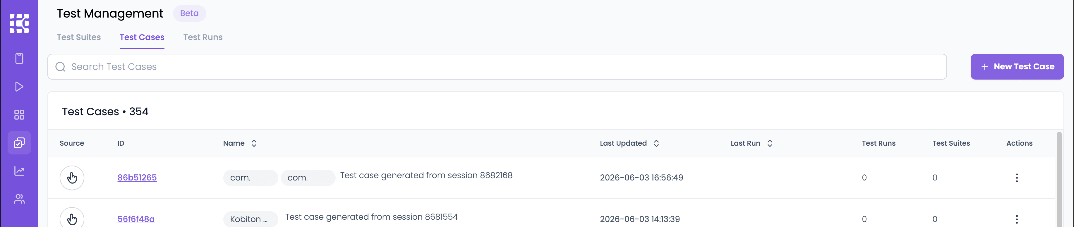 "Create a New Test Case in Test Management